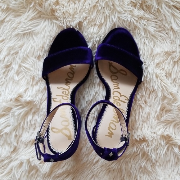 Sam Edelman Purple Ankle Strap Sandal Heels Prom - Picture 6 of 7